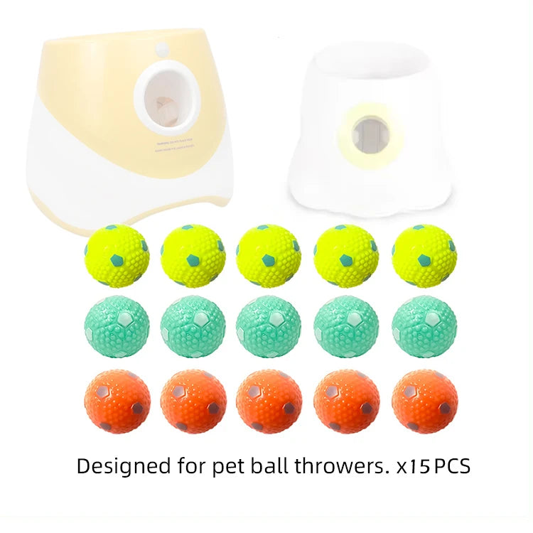 12 PCS Tennis Launcher Elastic Ball for Small and Medium Size Dogs Playing Fetch Latex Ball 2inch Dog Toy Portable Tennis Throw