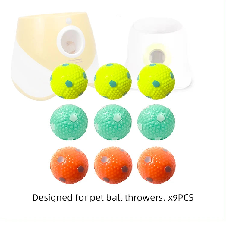 12 PCS Tennis Launcher Elastic Ball for Small and Medium Size Dogs Playing Fetch Latex Ball 2inch Dog Toy Portable Tennis Throw