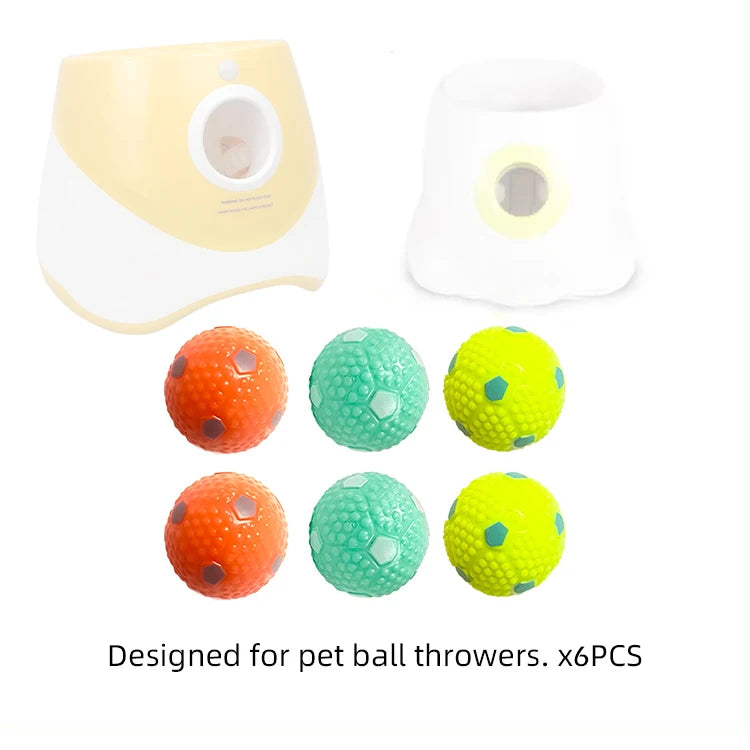 12 PCS Tennis Launcher Elastic Ball for Small and Medium Size Dogs Playing Fetch Latex Ball 2inch Dog Toy Portable Tennis Throw