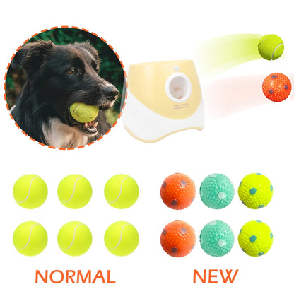 12 PCS Tennis Launcher Elastic Ball for Small and Medium Size Dogs Playing Fetch Latex Ball 2inch Dog Toy Portable Tennis Throw