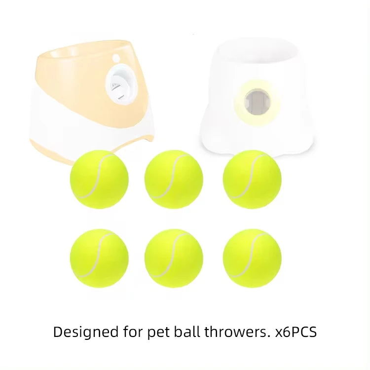 12 PCS Tennis Launcher Elastic Ball for Small and Medium Size Dogs Playing Fetch Latex Ball 2inch Dog Toy Portable Tennis Throw